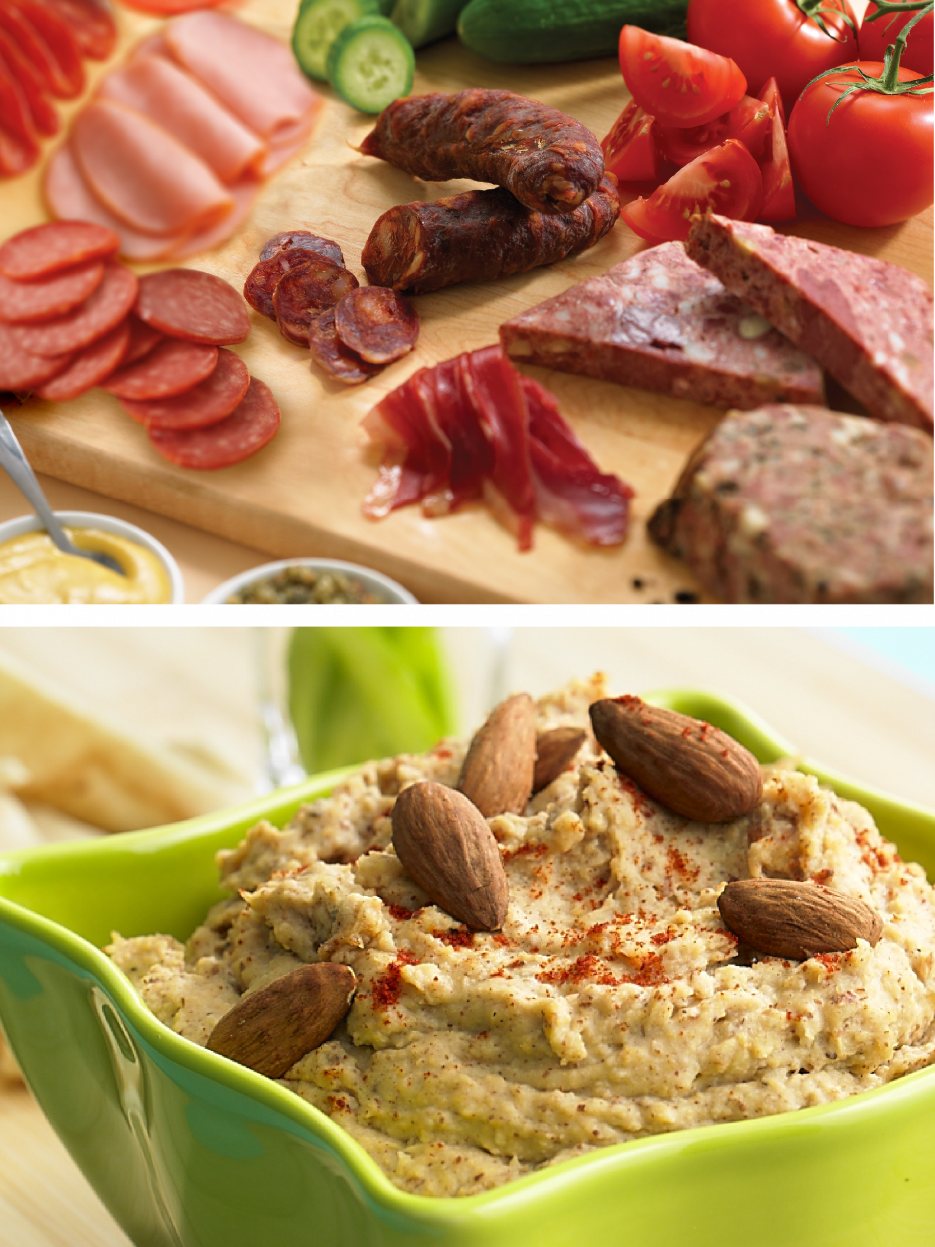 Local Charcuterie Board and Fresh Veggies & Hummus